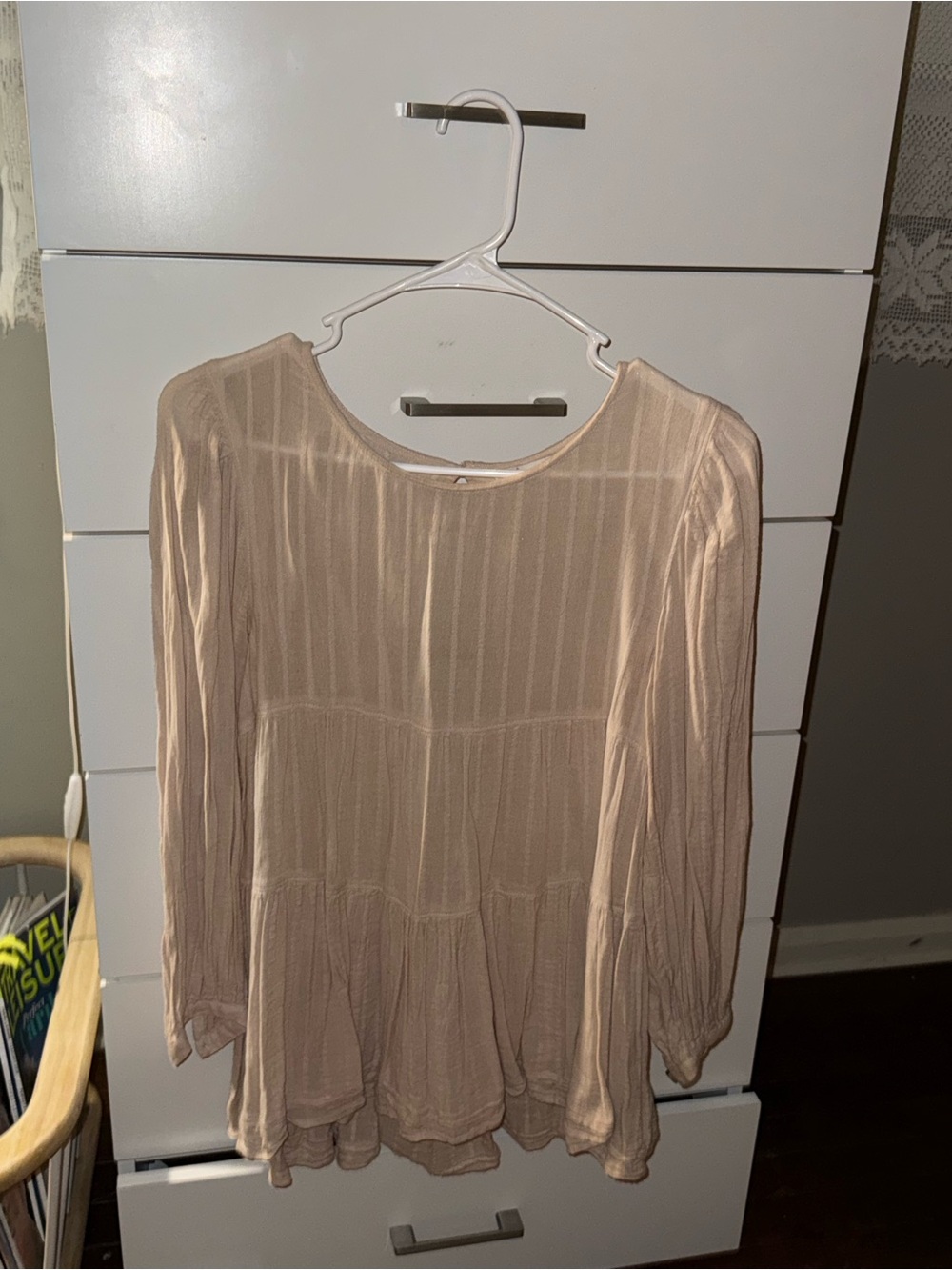American Eagle Outfitters Beige Top oversized